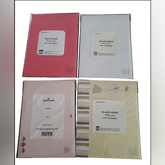 4 New Handmade 3D Blank Greeting Cards Set - Picture 2 of 6